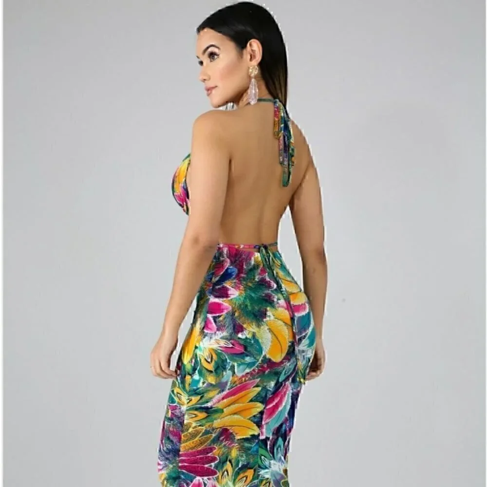 Goodtime Feathers Maxi Dress - Picture 3 of 6